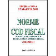 Norme metodologice de aplicare a Codului fiscal actualizat la 22.03.2011 - Volumul I