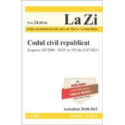 Codul civil republicat (Actualizat la 20. 08. 2012)