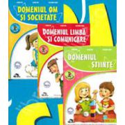 Set de 3 caiete pentru gradinita, nivel 3-4 ani. Domeniul, limba si comunicare, stiinte, om si societate (Editia, 2013)