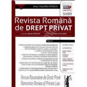 Revista romana de drept privat nr. 3/2013 - Anul Valeriu Stoica
