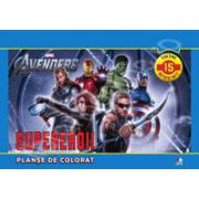 Supereroii. Planse de colorat (contine 15 autocolante)