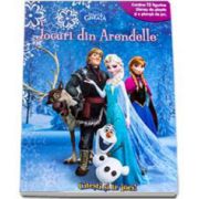 Jocuri din Arendelle. Citesti si te joci - Contine 12 figurine Disney de plastic si o plansa de joc