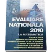 Evaluare nationala 2010 la matematica - clasa a VIII-a