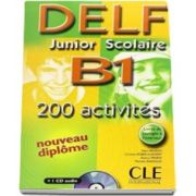 Curs de limba franceza, Delf junior et scolaire B1 - 200 activites livre - Corriges - Transcriptions - CD Audio
