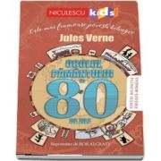 Ocolul pamantului in 80 de zile. Editie bilingva engleza-romana - Jules Verne
