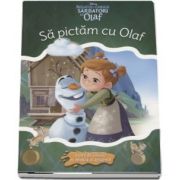Sa pictam cu Olaf. Carte de colorat cu pensula si acuarele