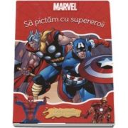Sa pictam cu supereroii. Carte de colorat cu pensula si acuarele