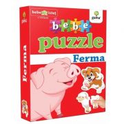 Bebe puzzle - Ferma (Contine 20 de piese de mari dimensiuni)