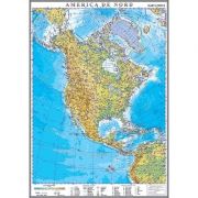 America de Nord. Harta fizica 1000x1400 mm