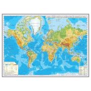 Harta fizica a lumii 2000x1400 mm, fara sipci