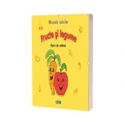 Fructe si legume, carte de colorat
