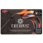 Creion color 30c bicolore, cutie metalica, CC430