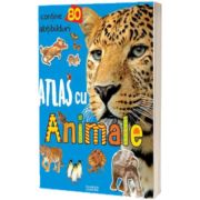 Atlas cu Animale. Contine 80 de abtibilduri
