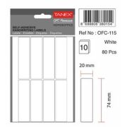 Etichete autoadezive albe, 23 x 40 mm, 180 buc/set, TANEX