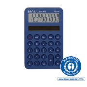 Calculator de buzunar Maul ECO MD1, 10 digits, realizat din plastic reciclat, incarcare solara-bleu