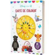 Disney Bebe. Carte de colorat. 12 creioane mici pentru maini de pitici