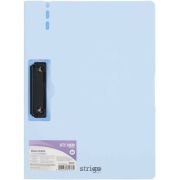 Clipboard Strigo vertical A4 cu clip metalic lateral, suport stilou, albastru deschis