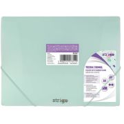 Mapa Strigo A4 cu elastic, PASTEL MENTA SF044