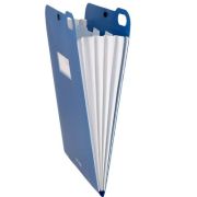 Organizator Strigo, PP, A4, vertical, 5 separatoare, inchidere capsa, bleumarin