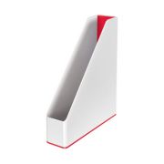 Suport vertical LEITZ WOW, pentru documente, PS, A4, culori duale, alb-rosu
