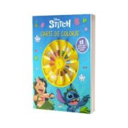 Disney. Stitch. Carte de colorat. 12 creioane mici pentru maini de pitici