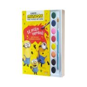 Minions. The Rise of Gru. Sa pictam impreuna! Carte de colorat cu pensula si acuarele