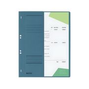 Dosar cu sina Leitz 1/2, carton, A4, cu capse, 170 coli, albastru