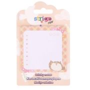 Notite adezive 73x73 mm, 20 file, Strigo peach pastel