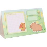 Notite adezive Strigo Capybara galben-verde pastel