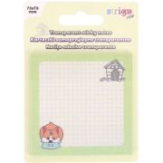 Notite adezive transparente 73x73 mm, 50 file, Strigo verde pastel