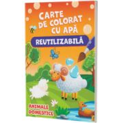 Animale domestice. Carte de colorat cu apa. Reutilizabila