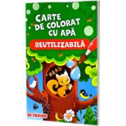 In padure. Carte de colorat cu apa. Reutilizabila