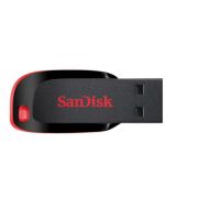 Stick de memorie USB 2.0, 64GB SanDisk Cruzer Blade SDCZ50-064G-B35, negru/rosu