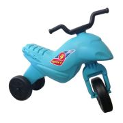 Motocicleta copii cu trei roti fara pedale mare culoarea albastru deschis