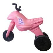 Motocicleta copii cu trei roti fara pedale mediu culoarea roz deschis