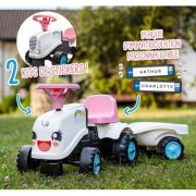 Tractor pentru copii cu remorca, roz