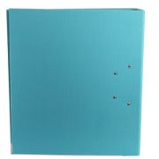 Biblioraft A4, plastifiat PP/paper, margine metalica, 75 mm, Classic - turcoaz