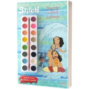 Disney Stitch. Sa pictam cu Stitch si prietenii. Carte de colorat cu pensula si acuarele