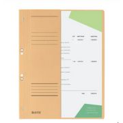 Dosar cu sina Leitz 1/2, carton, A4, cu capse, 170 coli, kraft