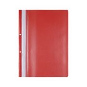 Dosar plastic PP cu sina, cu gauri, grosime 100/170 microni, rosu