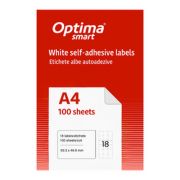 Etichete albe autoadezive 18/A4, 63.5 x 46.6 mm, 100 coli/top colturi rotunjite