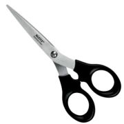 Foarfece pentru birou, otel inoxidabil, 165 mm, negru