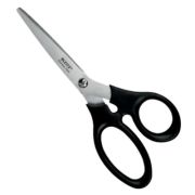 Foarfece pentru birou, otel inoxidabil, 185 mm, negru