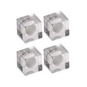 Magneti forma patrata, din acril 1,5 kg, 4 buc/set - transparenti