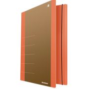 Mapa din carton, cu elastic, 500gsm, 250 x 350mm, cu margine orange