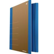 Mapa din carton, cu elastic, 500gsm, 250 x 350mm, margine albastra