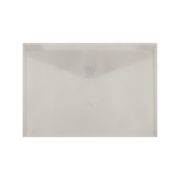 Mapa PP protectie documente A4 landscape, inchidere cu capsa, 10/set, Optima - fumuriu