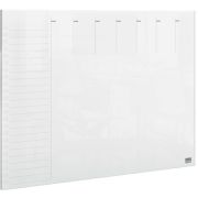 Organizator NOBO, saptamanal, acrylic, pentru birou sau perete, A4, marker inclus, transparent