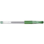 Pix transparent cu gel, rubber grip, 0.5 mm, cerneala rezistenta la apa, verde