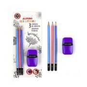 Set 3 creioane grafit Alpino Color Experience cu radiera
